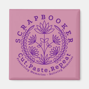 Titel: "Scrapbookers - knippen, plakken en herhale Magneet