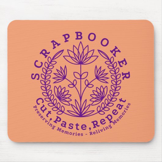 Titel: "Scrapbookers - knippen, plakken en herhale Muismat (Voorkant)