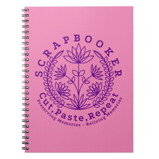 Titel: "Scrapbookers - knippen, plakken en herhale Notitieboek (Voorkant)