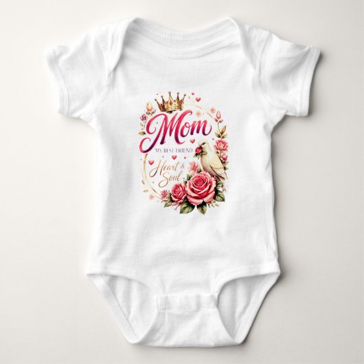 🌸 Titel (SEO + Trending) Moeder Kroon Roos Ontwer Romper (Voorkant)