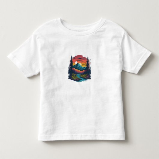**Titel:** Serene Natuur Wonderland Peuter Kinder Shirts (Voorkant)