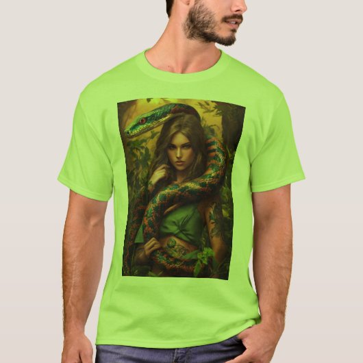 Titel: "Serpentine Harmony Earth T-shirt" T-shirt (Voorkant)