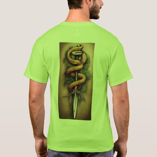Titel: "Serpentine Harmony Earth T-shirt" T-shirt (Achterkant)