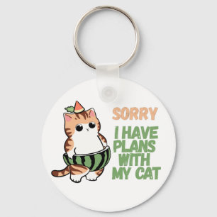 Titel: Sorry Ik Heb Plannen Met Mijn Schattige Kat Sleutelhanger