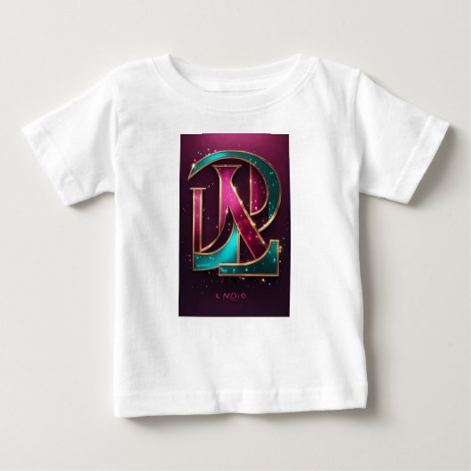 Titel: Stijlvol "LD" Monogram Baby T-shirt –T-shir (Voorkant)
