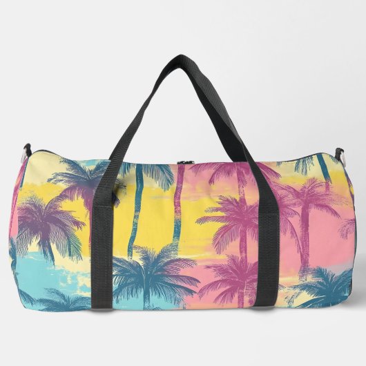 Titel: "Sunset Palms Reizen Plunjezak (Voorkant)