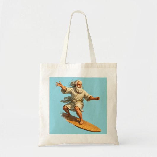 Titel surfen Mozes Bijbelse kunst boodschappentas Tote Bag (Voorkant)