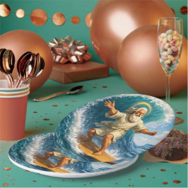 Titel surfen Mozes Bijbelse kunst feestje papieren Bordje