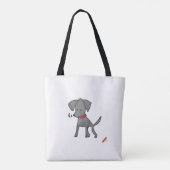 Titel: "Surreal Puppy Design Canvas tas - Spiked C (Achterkant)