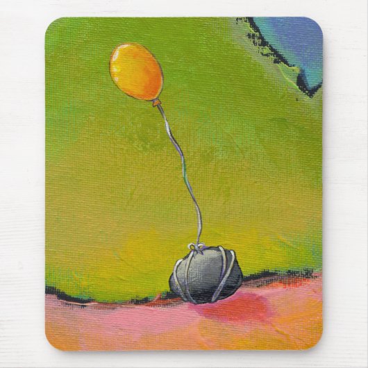 Titel: Tied - leuke ballonkunst op de grond Muismat (Voorkant)