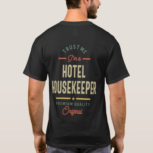 Titel titel Hotel Housekeeper T-shirt (Achterkant)