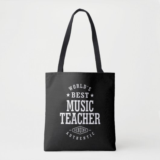 Titel titel muziekdocent tote bag (Voorkant)