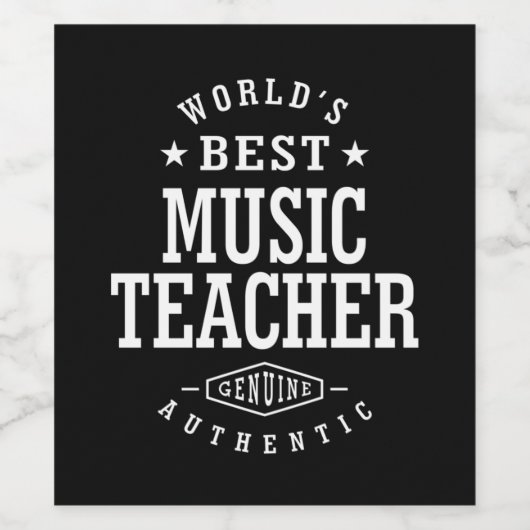 Titel titel muziekdocent wijn etiket (Enkel label)