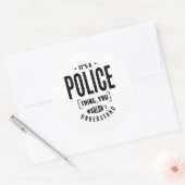 Titel titel van politietaak ronde sticker (Envelop)