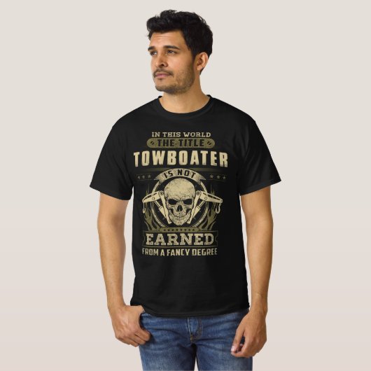 Titel Towboater wordt niet verdiend door fancy dip T-shirt (Voorkant volledig)
