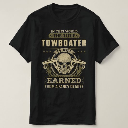 Titel Towboater wordt niet verdiend door fancy dip T-shirt (Design voorkant)