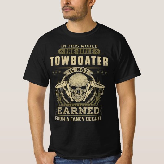 Titel Towboater wordt niet verdiend door fancy dip T-shirt (Voorkant)