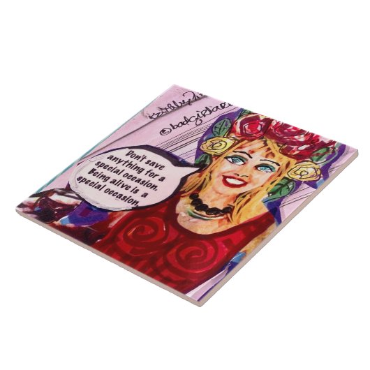 TITEL/TRIVET- TEGELTJE (Zijkant)