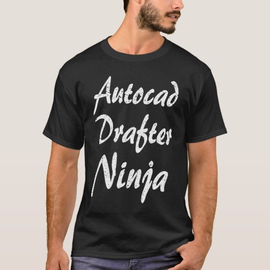 Titel van Autocad Drafter-beroepswerkzaamheden T-shirt (Voorkant)