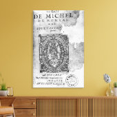 Titel van de eerste editie van "Essais" Canvas Afdruk (Insitu (Woonkamer))