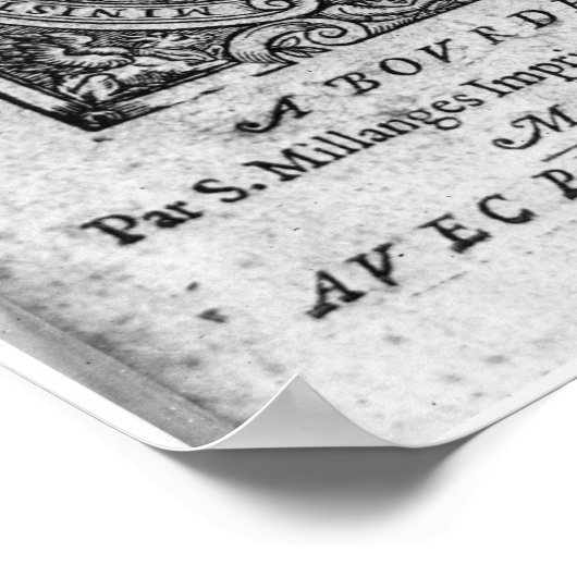 Titel van de eerste editie van "Essais" Poster (Hoek)