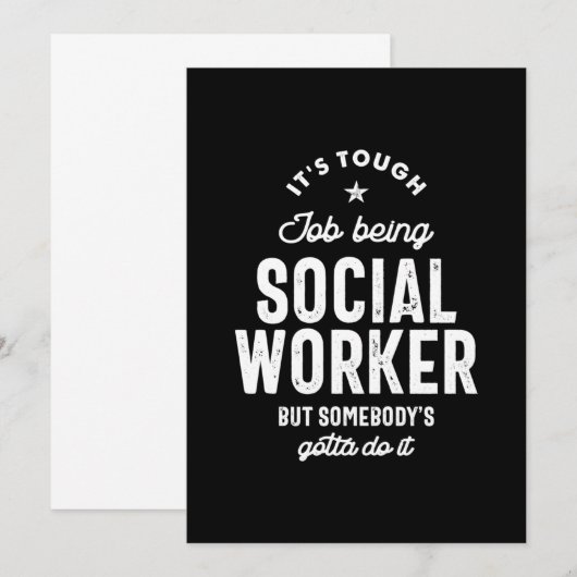 Titel van de functie van maatschappelijk werkers bedankkaart (Voorkant / Achterkant)