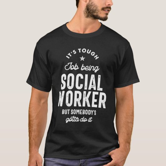 Titel van de functie van maatschappelijk werkers t-shirt (Voorkant)