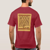 Titel van de vrijheid: Verhaal uit het Mormonenboe T-shirt (Achterkant)