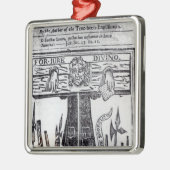 Titel van het eerste boek "Jure" Metalen Ornament (Links)