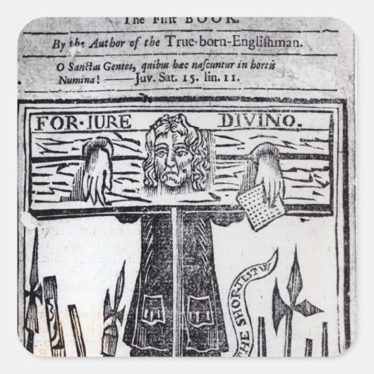 Titel van het eerste boek "Jure" Vierkante Sticker (Voorkant)