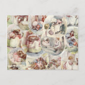  titel van mevrouw Tiggy Winkle Rustic Collage Briefkaart (Voorkant)