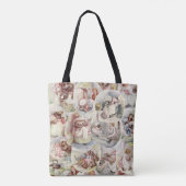  titel van mevrouw Tiggy Winkle Rustic Collage Tote Bag (Achterkant)