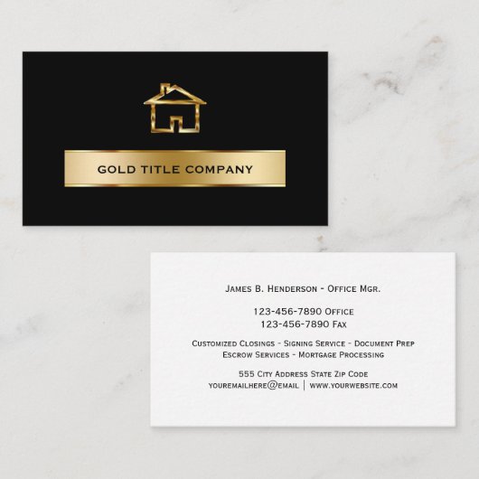 Titel Visitekaartjes bedrijf (Voorkant / Achterkant)