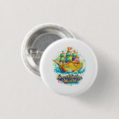 Titel Vlot Varend Vermogensschip Ronde Knop Button 3,2 Cm (Voorkant /achterkant)