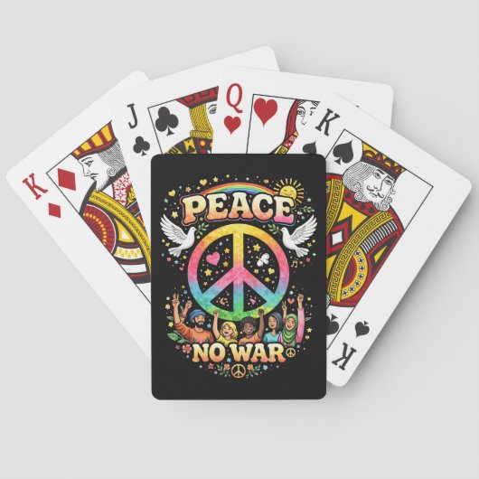 Titel: Vrede boven Oorlog Pokerkaarten (Achterkant)