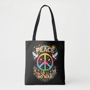 Titel: Vrede boven Oorlog Tote Bag