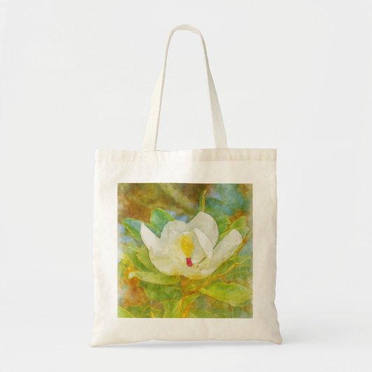 Titel Waterverf Magnolia Bloom Canvas tas (Voorkant)