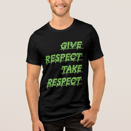 Titel: Wederzijds respect: een tweerichtingsverkee Tri-Blend Shirt (Voorkant)