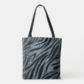 Titel: Zebra Skin Collectie Gepersonaliseerde Canv Tote Bag (Achterkant)