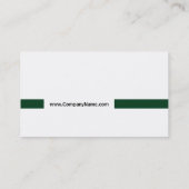 Titelbalk (diepgroen) visitekaartje (Achterkant)