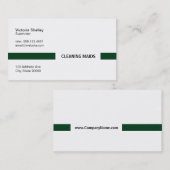 Titelbalk (diepgroen) visitekaartje (Voorkant / Achterkant)