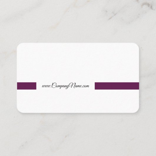 Titelbalk (Paarse Palts) Visitekaartje (Achterkant)