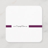 Titelbalk (Palatinate Paars) / Eenvoudig Corporati Vierkante Visitekaartje (Achterkant)