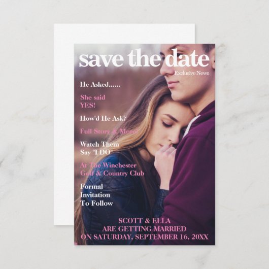 TITELBLAD | DATUM VASTHOUDEN SAVE THE DATE (Voorkant / Achterkant)