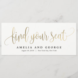 Titelkaart voor het stoelplan - Lovely Calligraphy Kaart