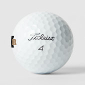 Titellijst voor aangepast goud en zwart monogram V Golfballen (Logo)