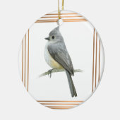 Titelmuis Songbird in Gold Lijst Keramisch Ornament (Links)