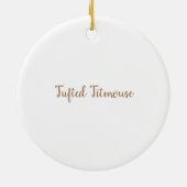 Titelmuis Songbird in Gold Lijst Keramisch Ornament (Achterkant)