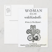 Titelpagina naar 'Een vrouw vermoord met gevoel' Briefkaart (Voorkant / Achterkant)