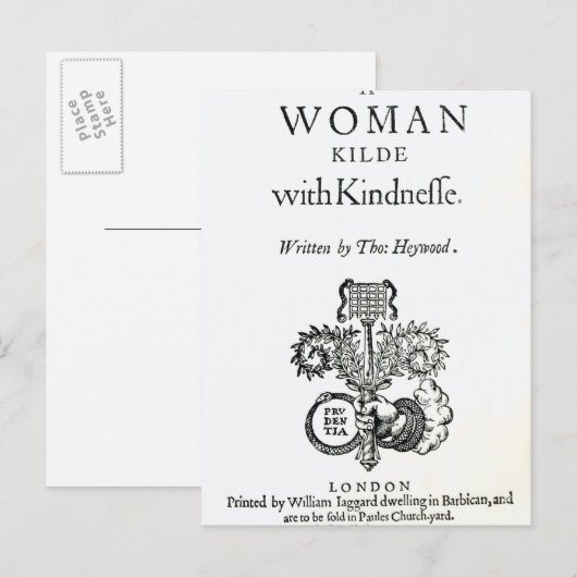 Titelpagina naar 'Een vrouw vermoord met gevoel' Briefkaart (Voorkant / Achterkant)